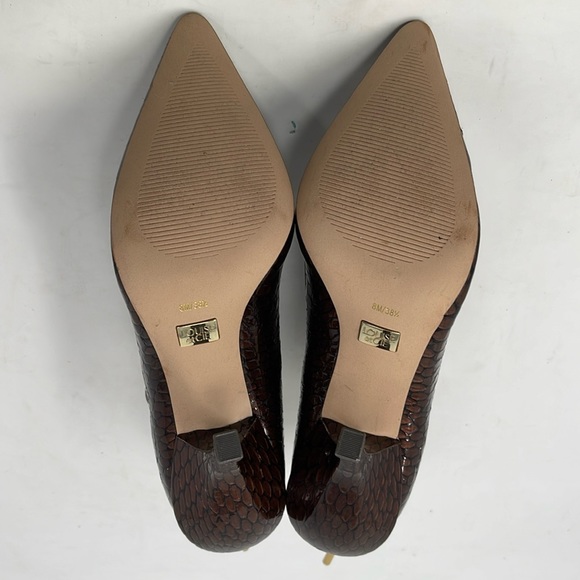 Embossed Leather Booties Brown - Picture 8 of 12